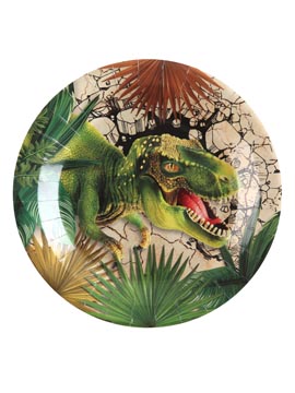 Juego de 10 Platos Dinosaurios Attack 22,5 cm