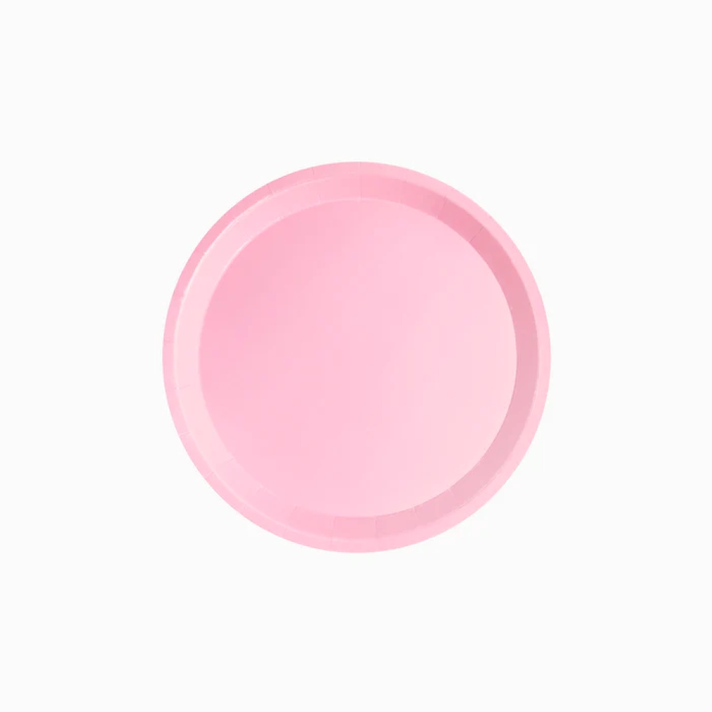 Juego de 12 Platos Rosas 17 cm - Miles de Fiestas