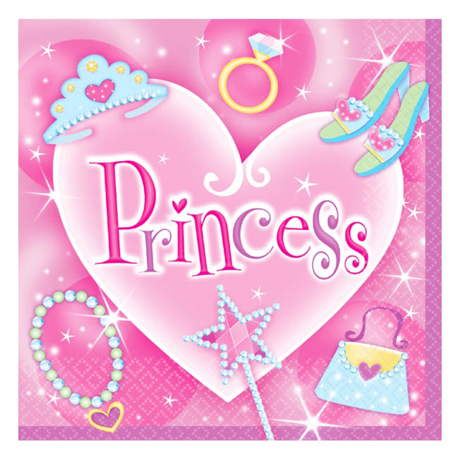 Juego de 16 servilletas Princesas