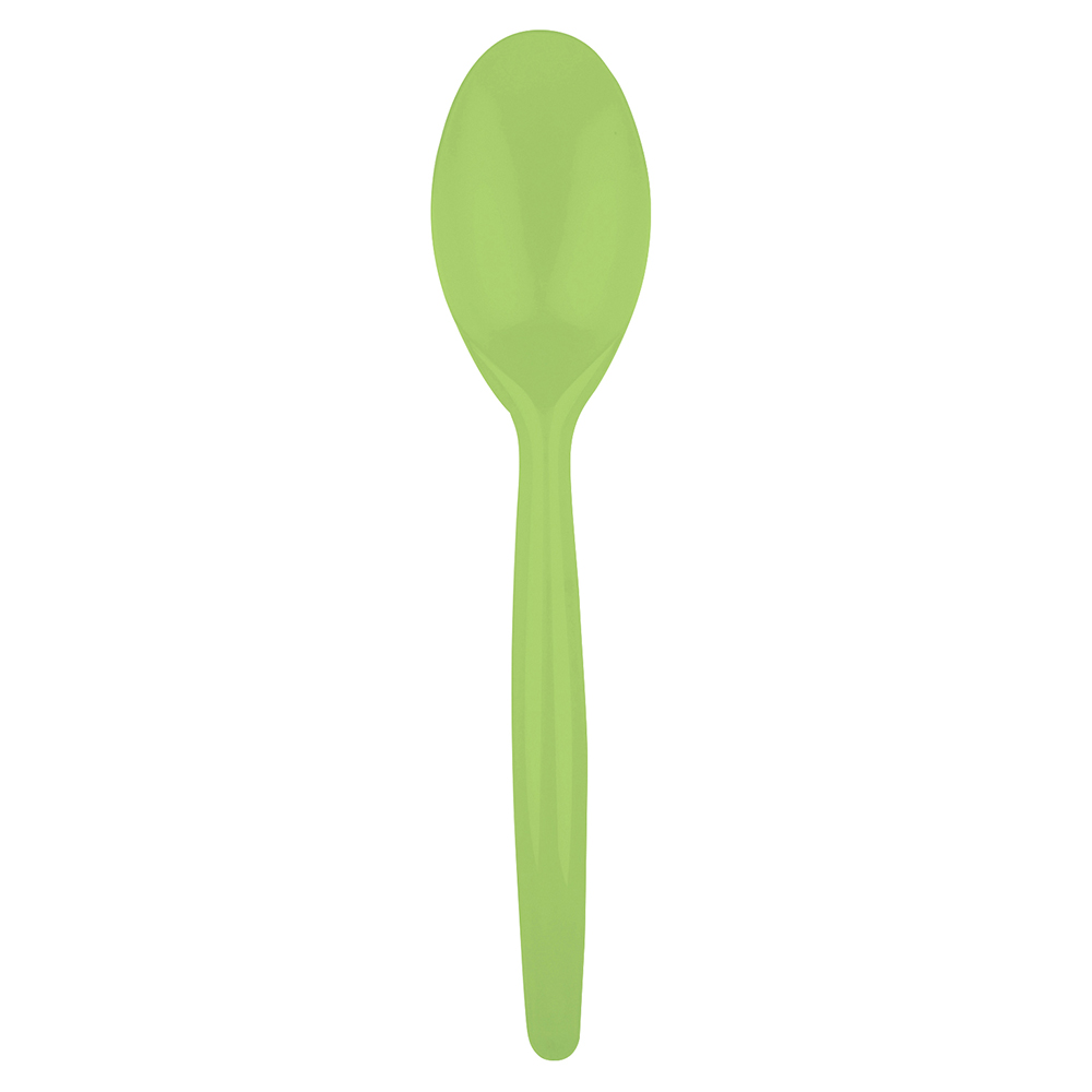 Juego de 20 cucharas de plástico en verde