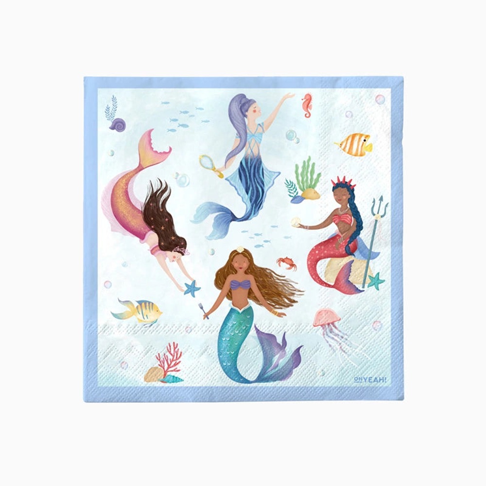 Juego de 20 Servilletas Fiesta Bajo el Mar