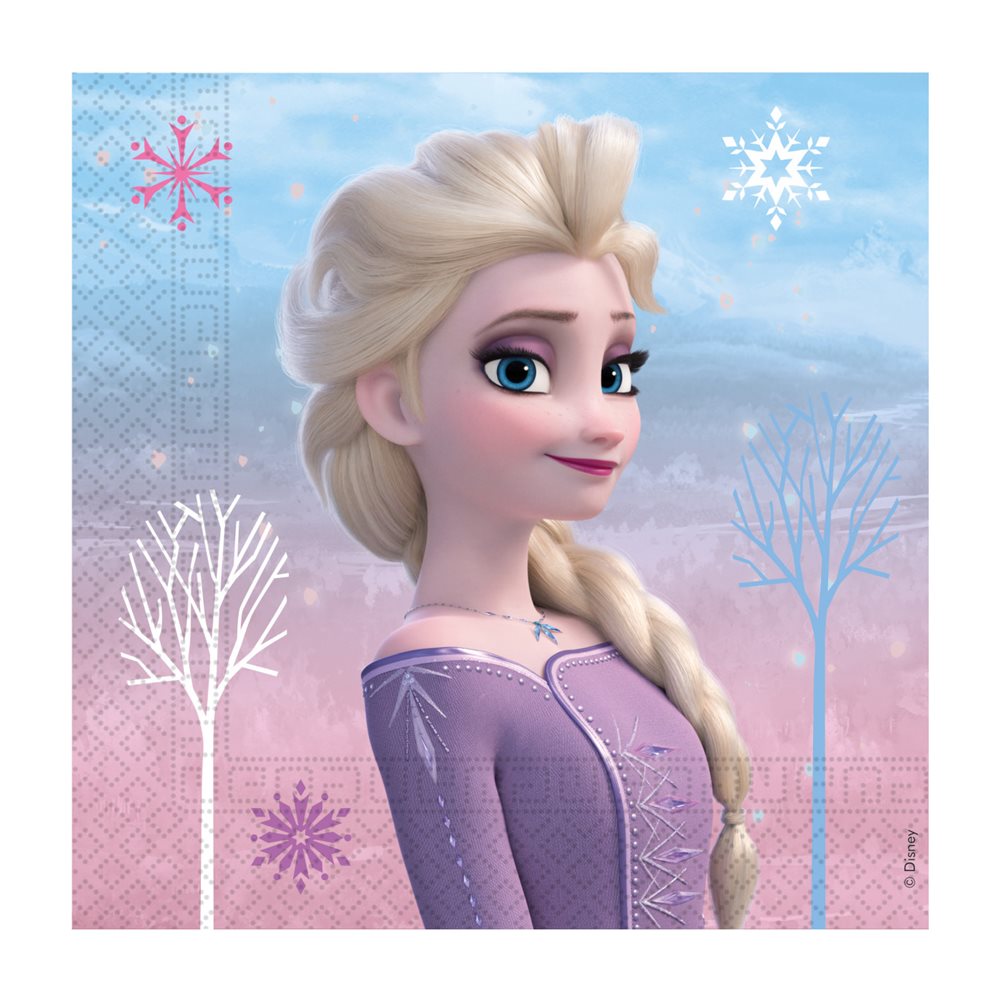 Juego de 20 Servilletas Frozen 2 Elsa y Anna
