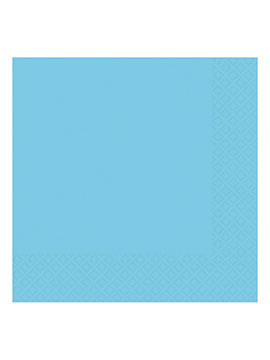 Juego de 20 Servilletas Cóctel Azul Caribe