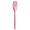 Juego de 20 tenedores de plástico en rosa coral