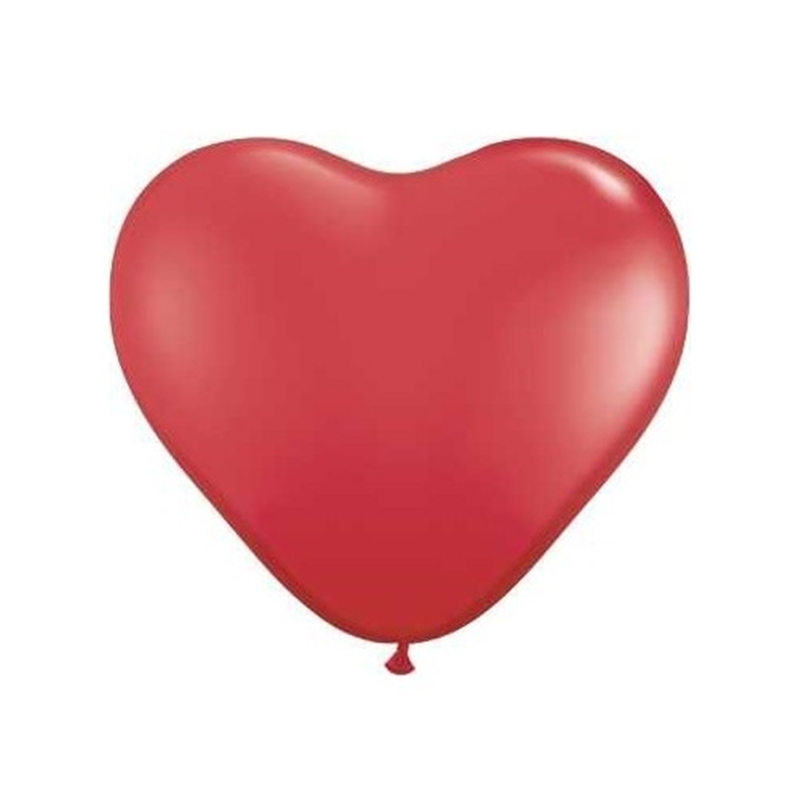 Juego de 6 globos Corazón Rojo
