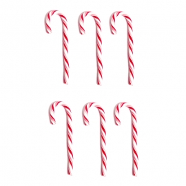 Juego de 6 Mini Bastones de Caramelo