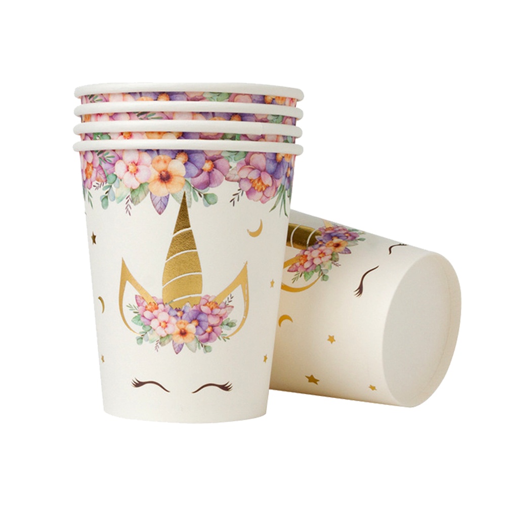 Juego de 6 Vasos Unicornio Arcoíris