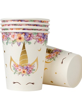 Juego de 6 Vasos Unicornio Arcoíris