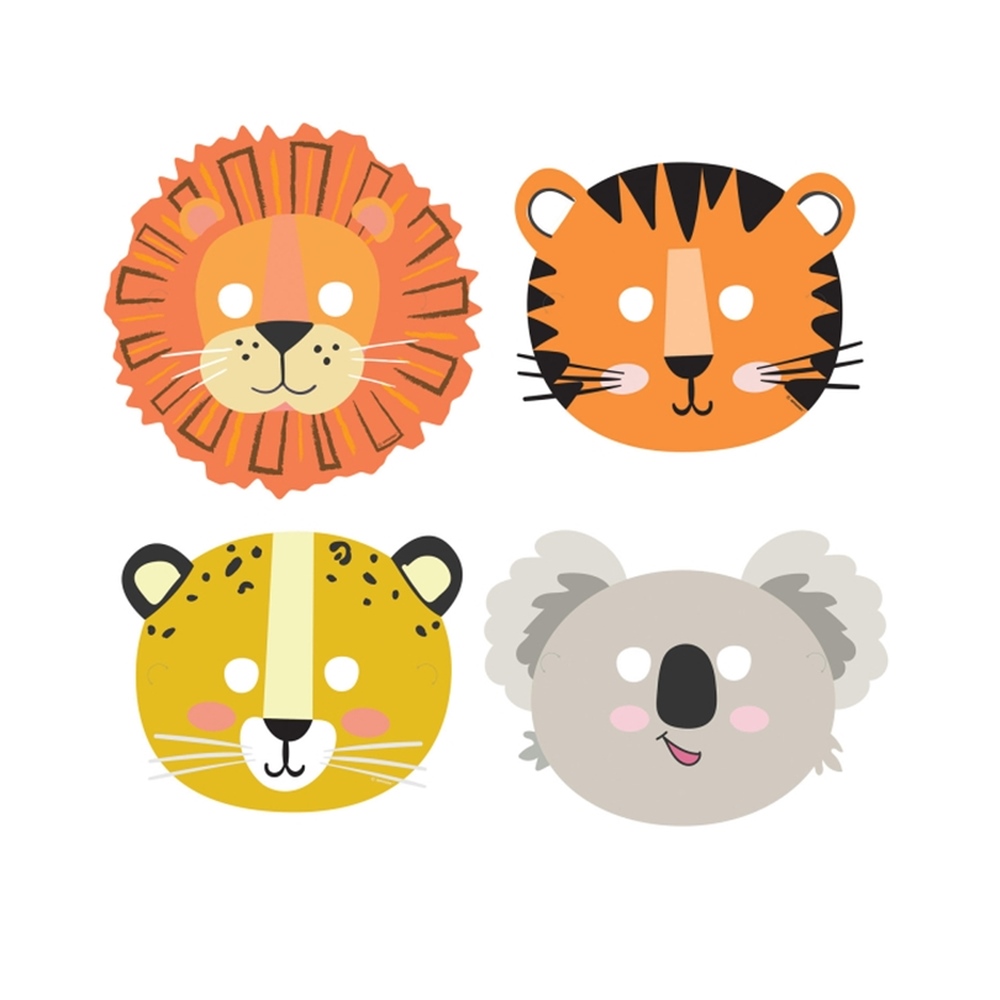 Set de Mascaras Animales de la Selva 8Uni - Tu sitio ideal!