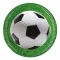 Juego de 8 platos de 23 cm con un balón Fútbol Kicker
