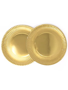 Juego de 8 Platos Dorados 29 cm