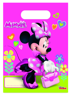 Juego de 6 bolsas de plástico para chuches o dulces de Minnie Mouse
