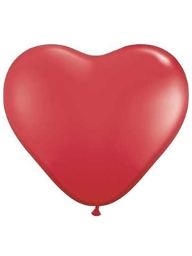 Juego de 6 globos Corazón Rojo