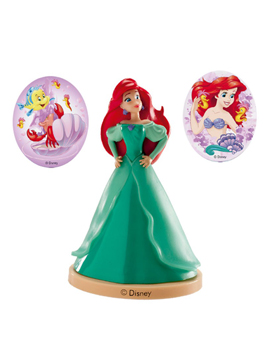 Kit Princesa Ariel para Decorar Tartas
