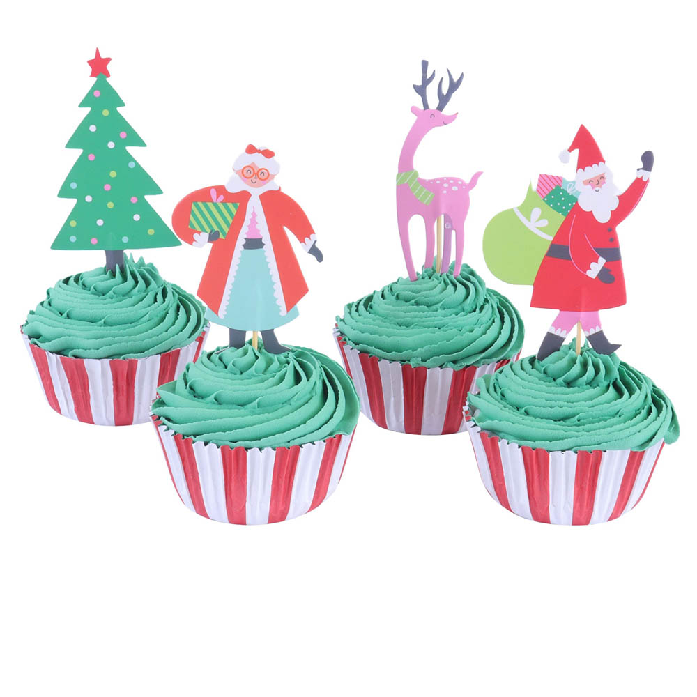 Kit Decoración de Cupcakes Taller de Santa Claus