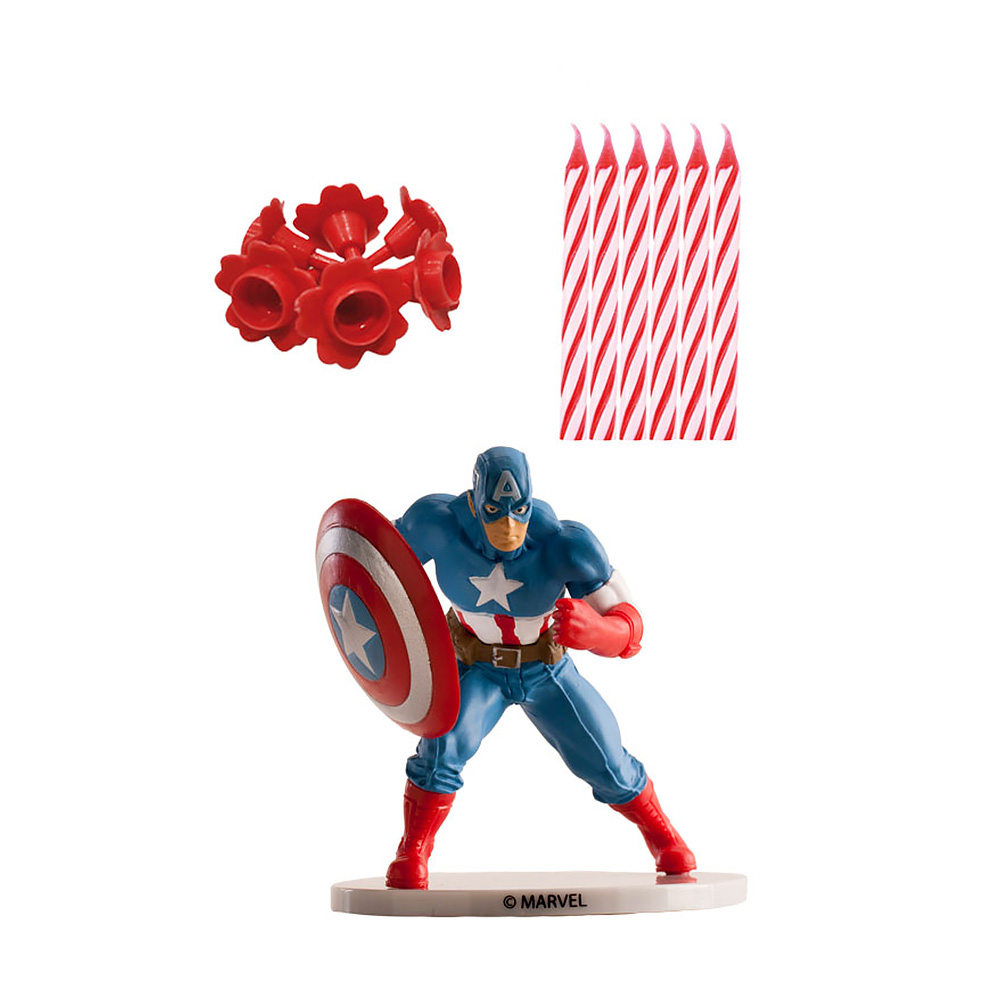Kit para Decorar Tartas Capitán América de Los Vengadores