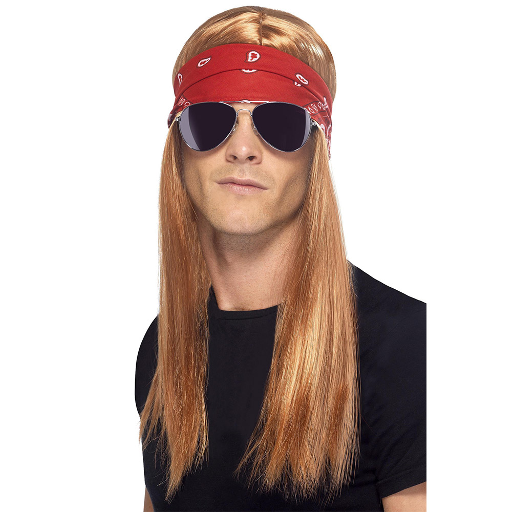 Kit Hippy Hombre: Cinta de Pelo, Gafas y Collar