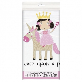 Mantel Plástico Princesa y Unicornio
