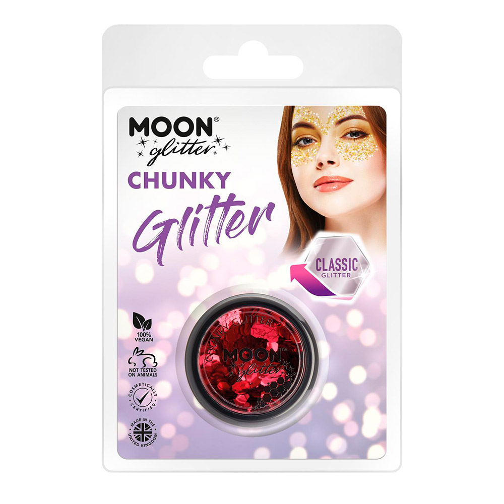 Maquillaje Glitter Rojo Confetti