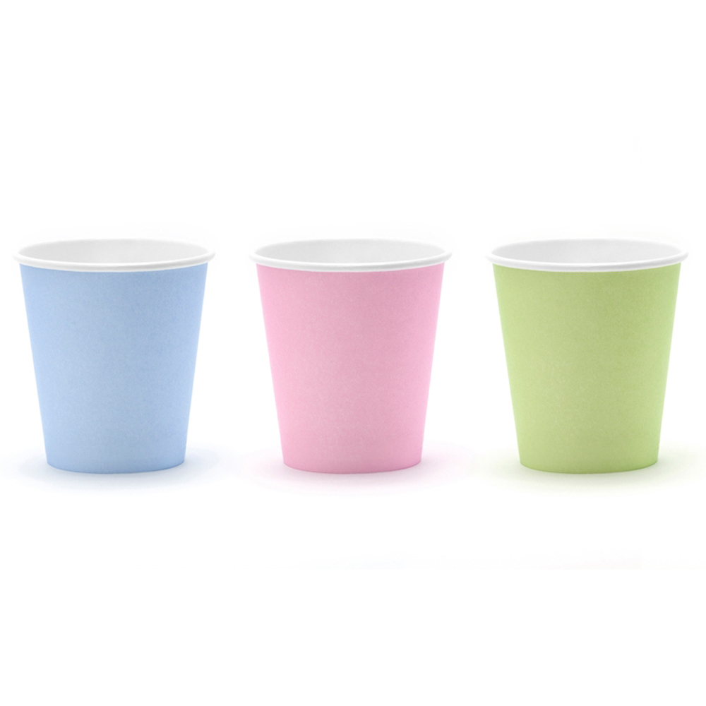 Mix de 6 vasos en colores pastel de 180 ml