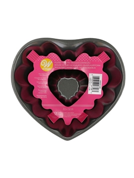  Juego de moldes de silicona en forma de corazón con molde  grande en forma de corazón, número y molde de letras para hornear pastel de  mousse, postre, letras de chocolate y