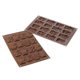 Molde de Silicona para Chocolate Xmas Tags