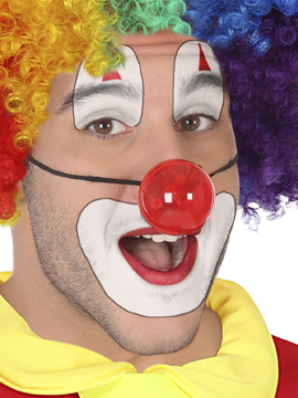 Nariz De Payaso Con Luz Para Disfraz, Clown Bufón Animación