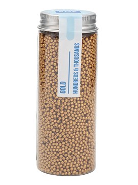 Perlas de Azúcar Doradas Metalizadas 2 mm