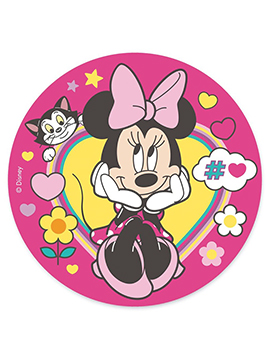 Oblea Minnie mouse corazón 20 cm