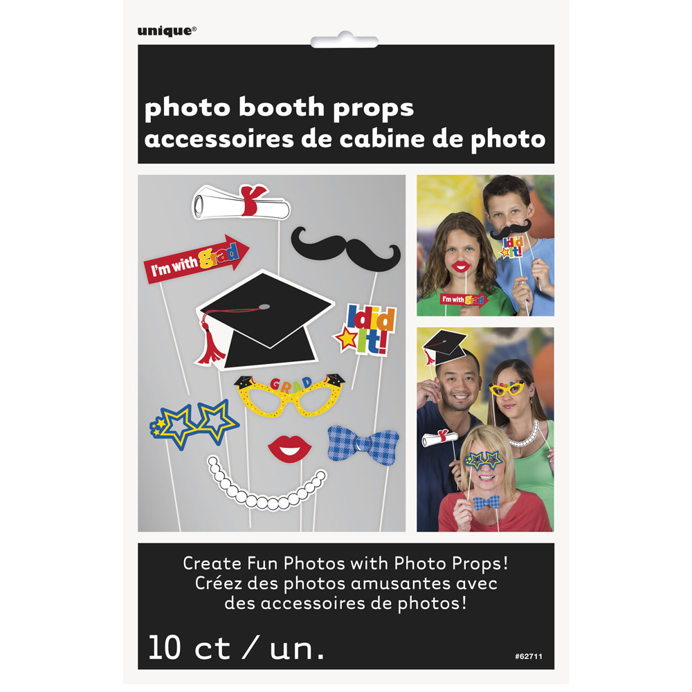 Pack de 10 accesorios para photocall para utilizar en tu fiesta de graduación