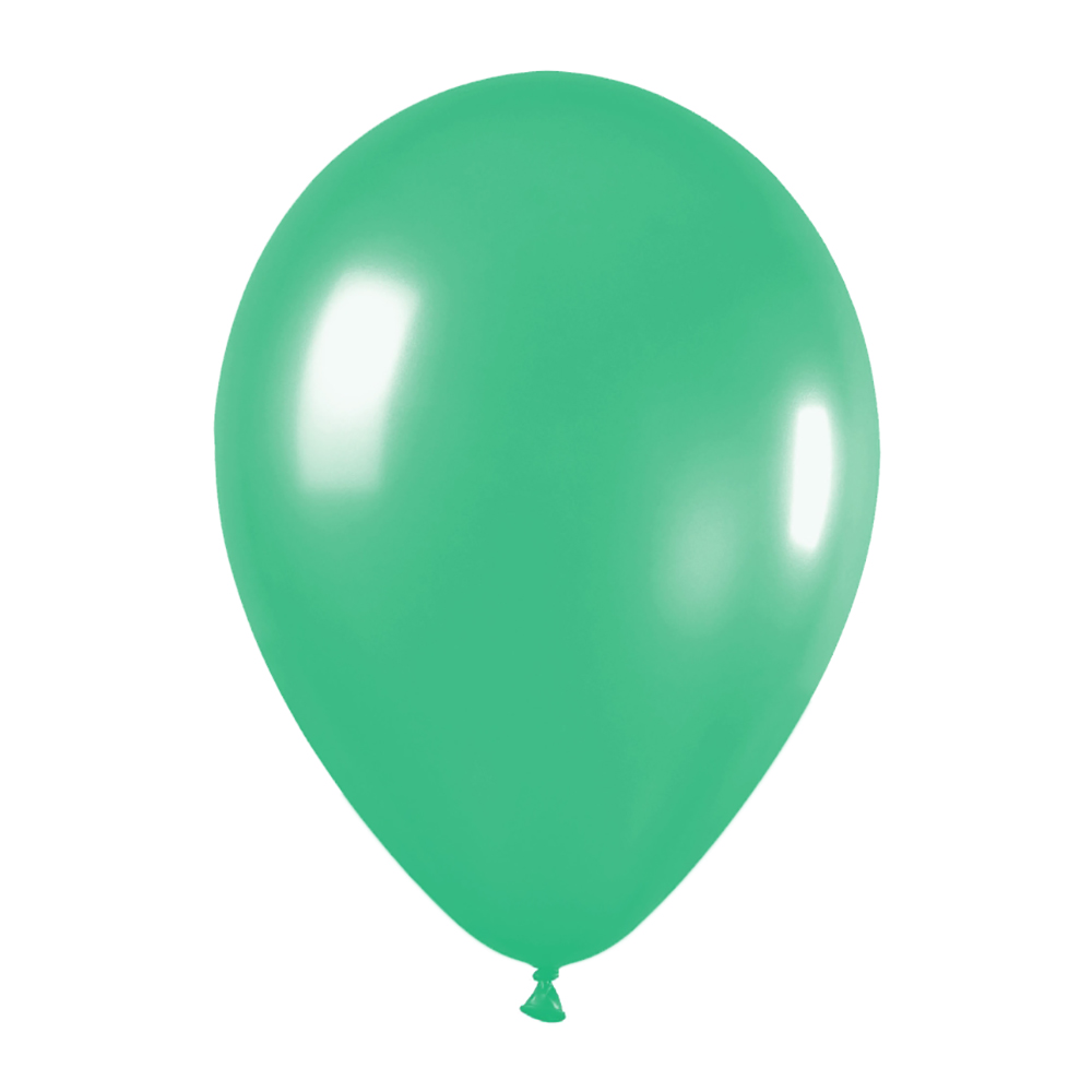 Pack de 100 globos color Verde Mate 12cm