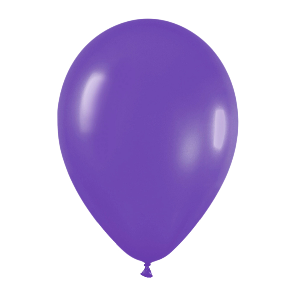 Pack de 100 globos color Violeta Mate 12cm