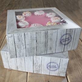 Pack de 2 cajas para tarta Home Made 32x32cm