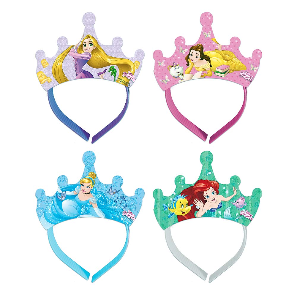 Chapoteo idioma emocional ▷ Pack de 4 Tiaras Princesas Disney Fiestas - Envíos 24 hr ✓