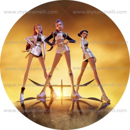 Papel Comestible 20 cm de Las Guerreras K-POP Mod B