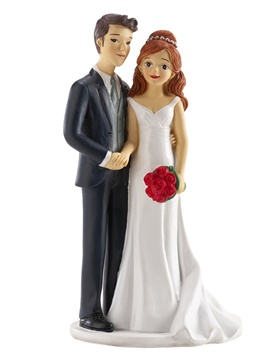 Figura decorativa pareja de novios cogidos de la mano
