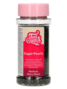 Perlas de azúcar negra perlas 5-6mm- comestibles de perlas de azúcar negro  sprinkles, perlas comestibles, negro metálico