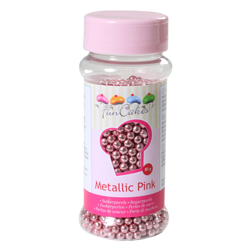 Perlas metálicas rosas 4 mm