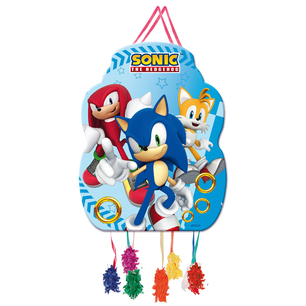 Piñata de sonic para niños y niñas fiesta de cumpleaños 