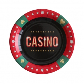 Platos de Papel Casino 10 ud