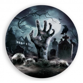 Platos de Papel Cementerio Halloween 23 cm 6 ud