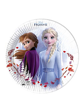 Juego de 8 Platos Frozen 2 Elsa y Anna 20 cm