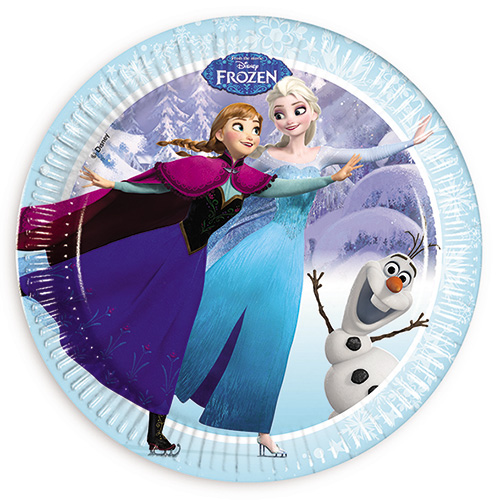Platos Frozen Elsa, Anna y Olaf 8 Unidades