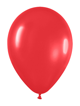 Pack de 100 globos color Rojo Mate 12cm