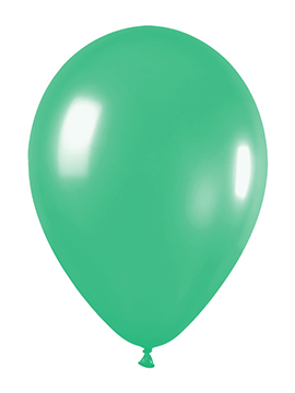 Pack de 100 globos color Verde Mate 12cm
