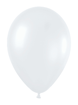 Pack de 50 globos color blanco satinado