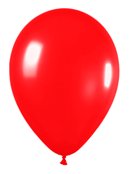 Pack de 10 globos de látex color rojo metalizado
