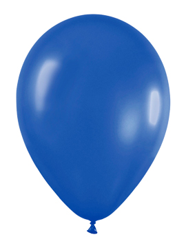 Pack de 10 globos azul metalizado