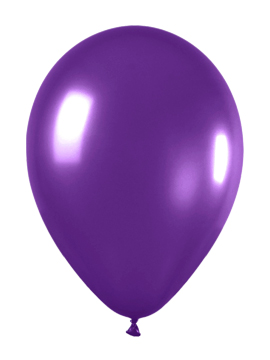 Pack de 50 globos de látex violeta metalizado