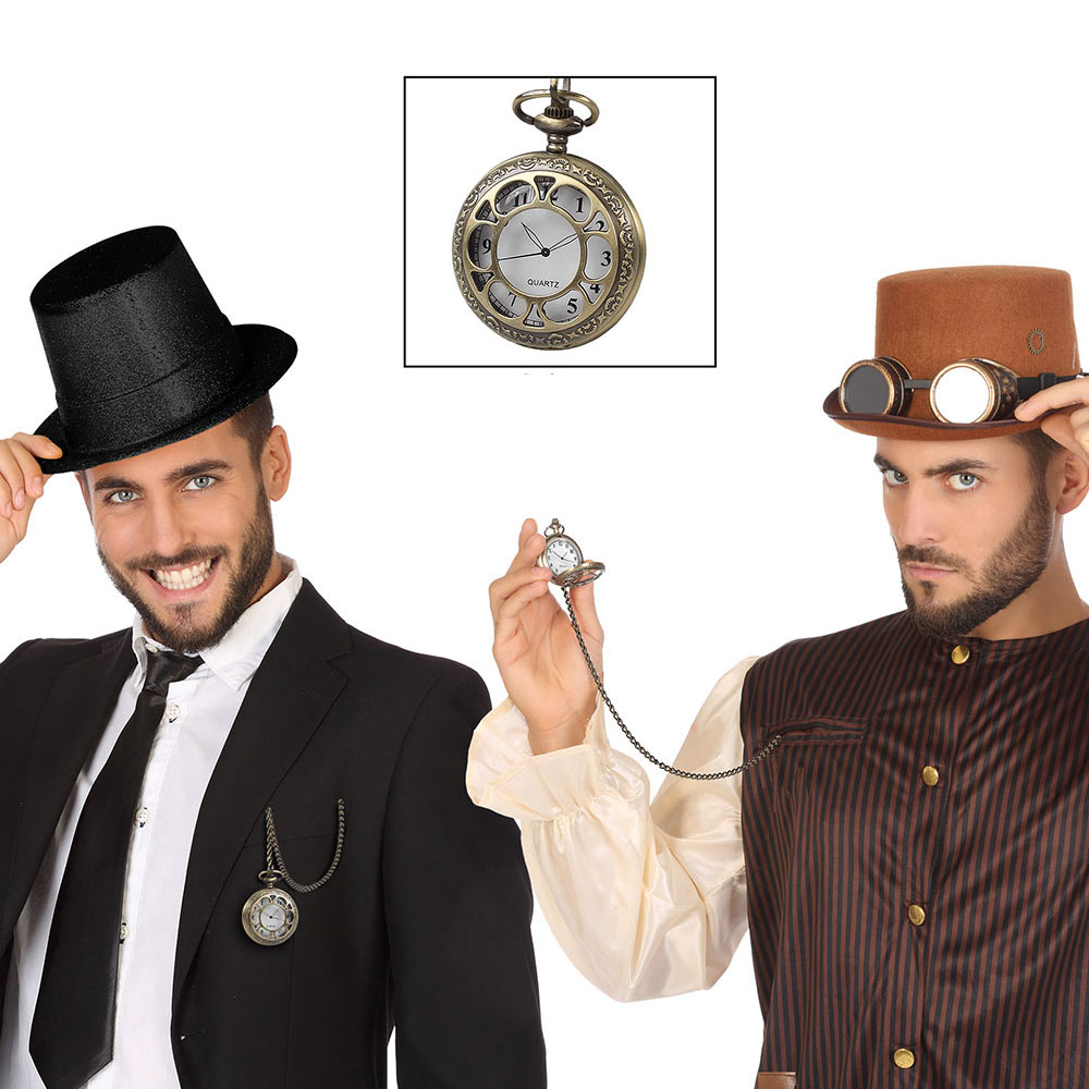Reloj de Bolsillo Steampunk Dorado